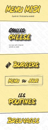 Le Brunch - Menu Midi Trois-Rivières